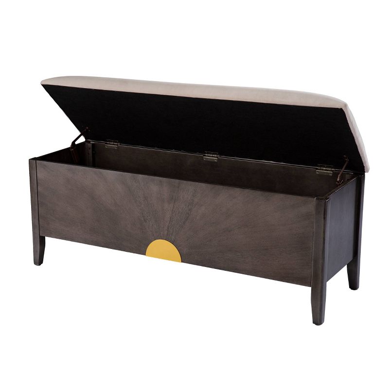 48.25" Latheg Storage Bench Light Brown/Gray - Aiden Lane