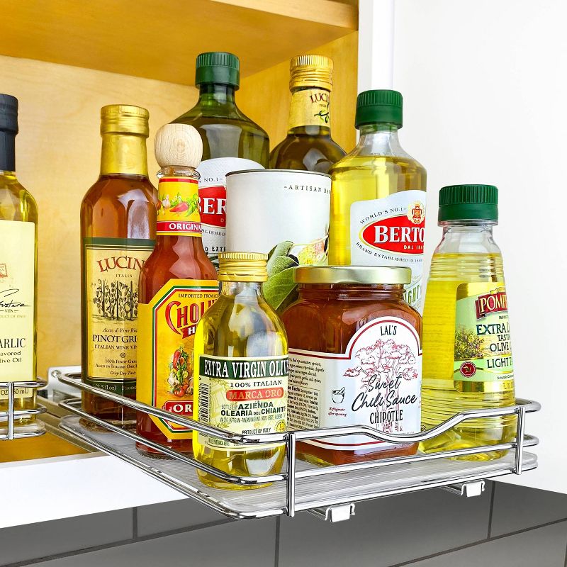 Lynk Professional 8" Wide Slide Out Spice Rack Upper Cabinet Organizer