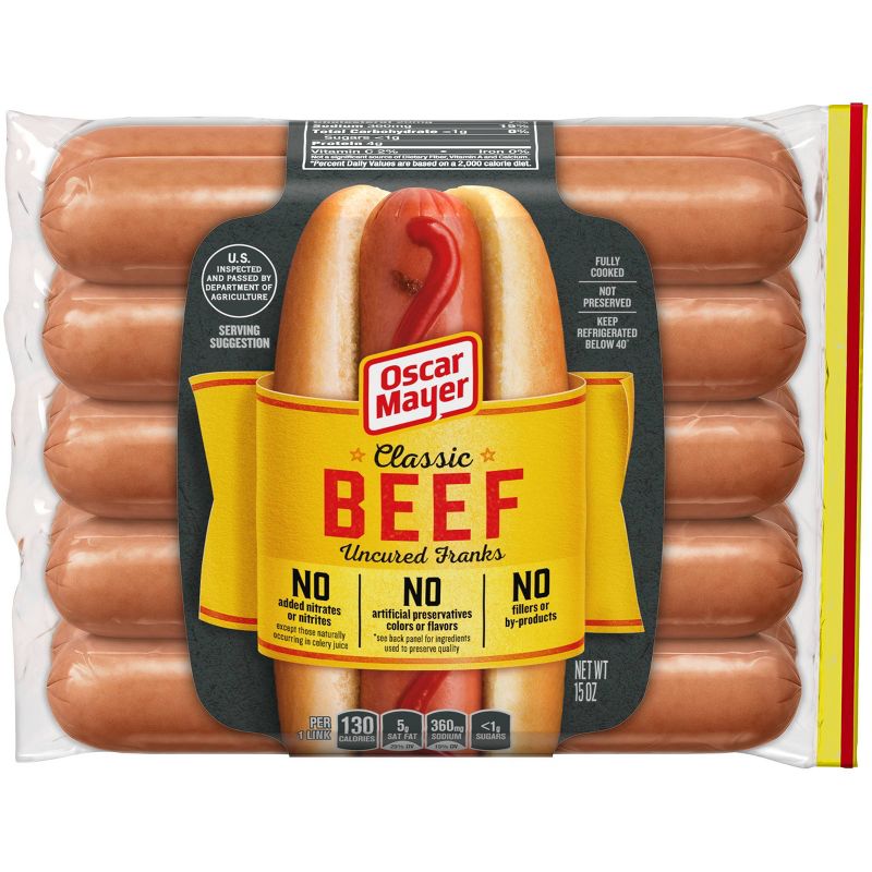 Oscar Mayer Classic Uncured Beef Franks - 15oz