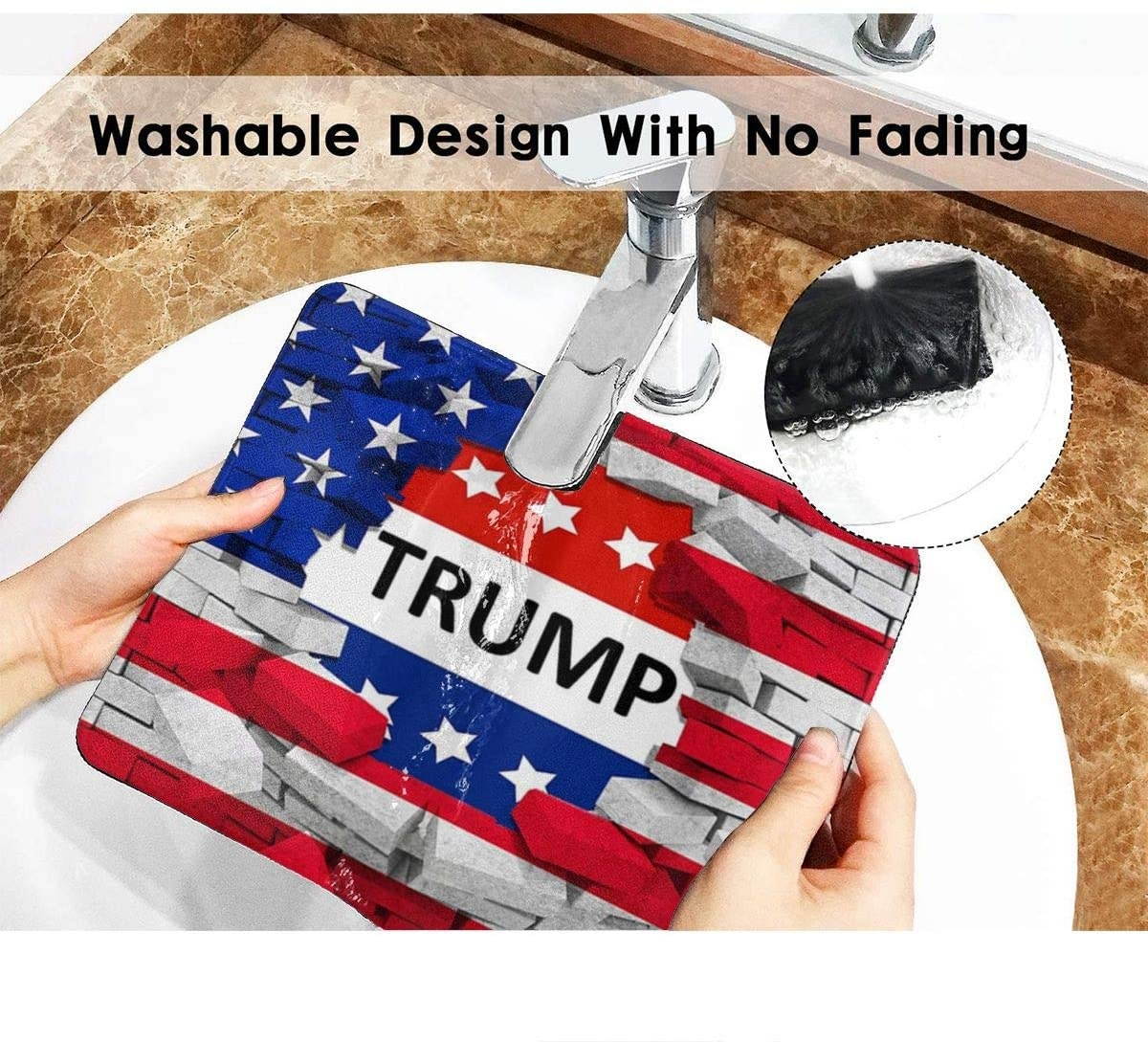 Mouse Pad Customized American USA Trump Flag Non-Slip Rubber Mouse pad Gaming Mouse Pad for Computers Laptop PC Office