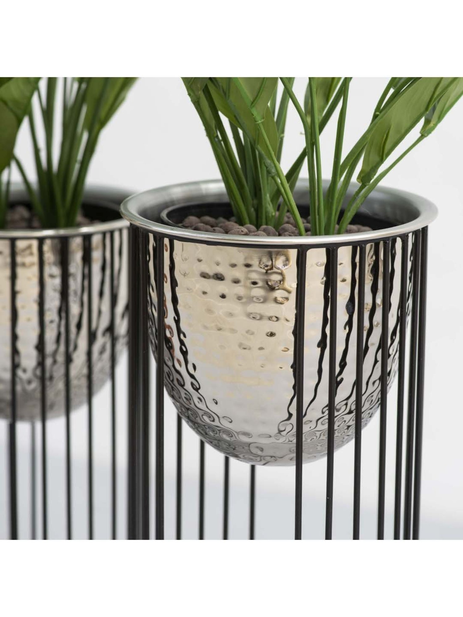 THE DECOR REMEDY Silver Athena Hammered Planter - Set of 2