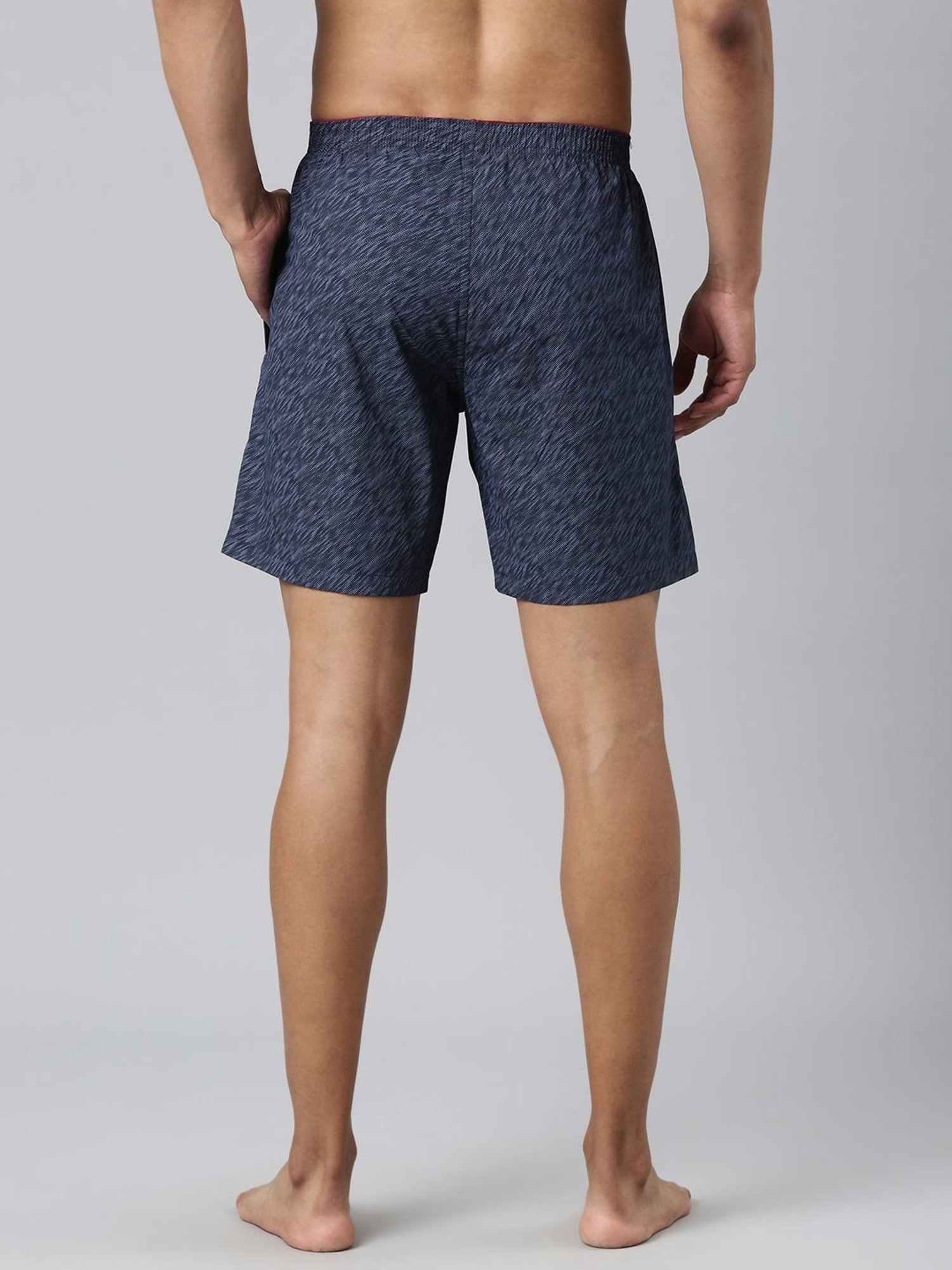 Levi'S Blue Pure Cotton Relaxed Fit Printed Shorts