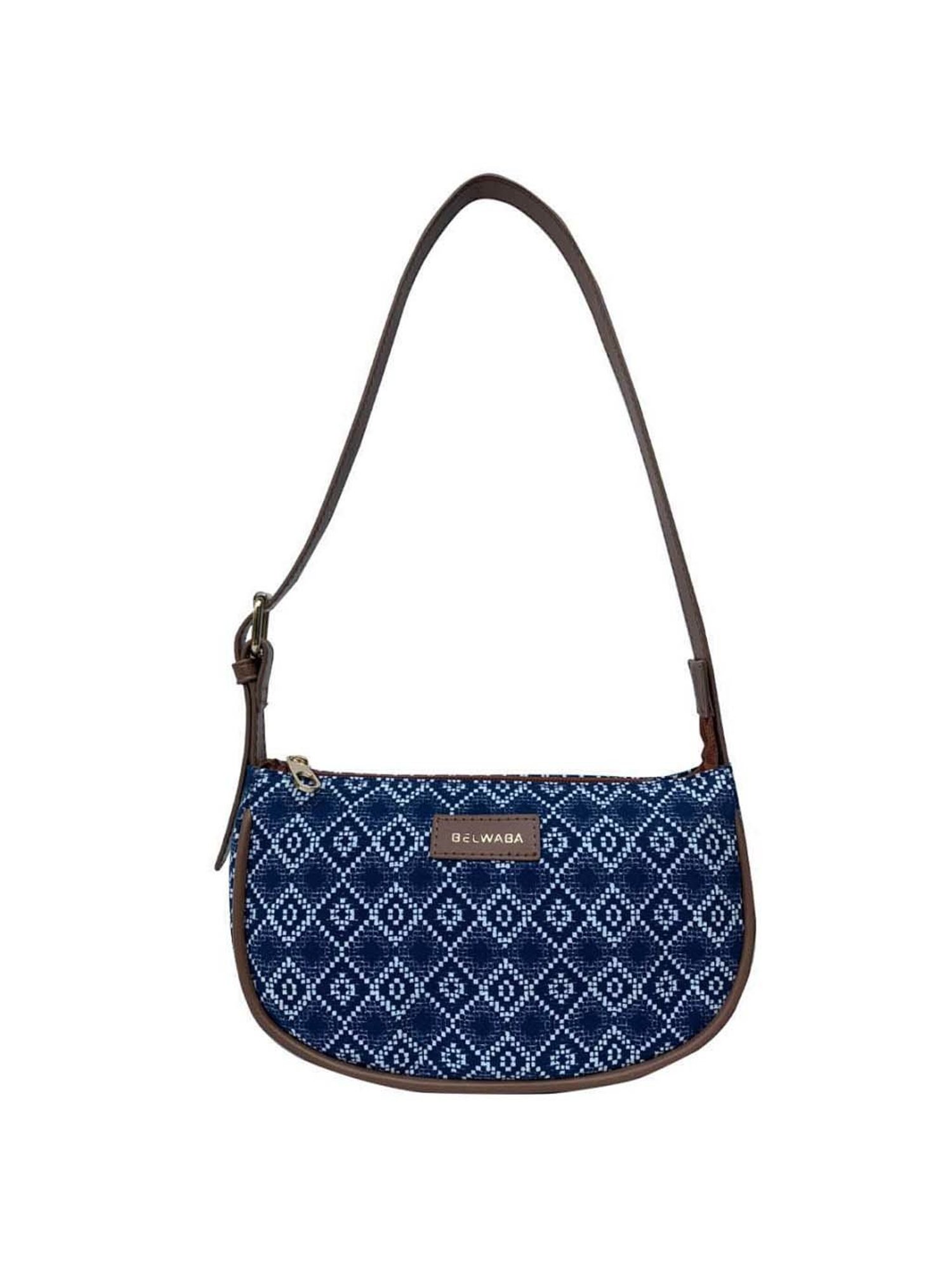BELWABA Blue Printed Small Shoulder Bag