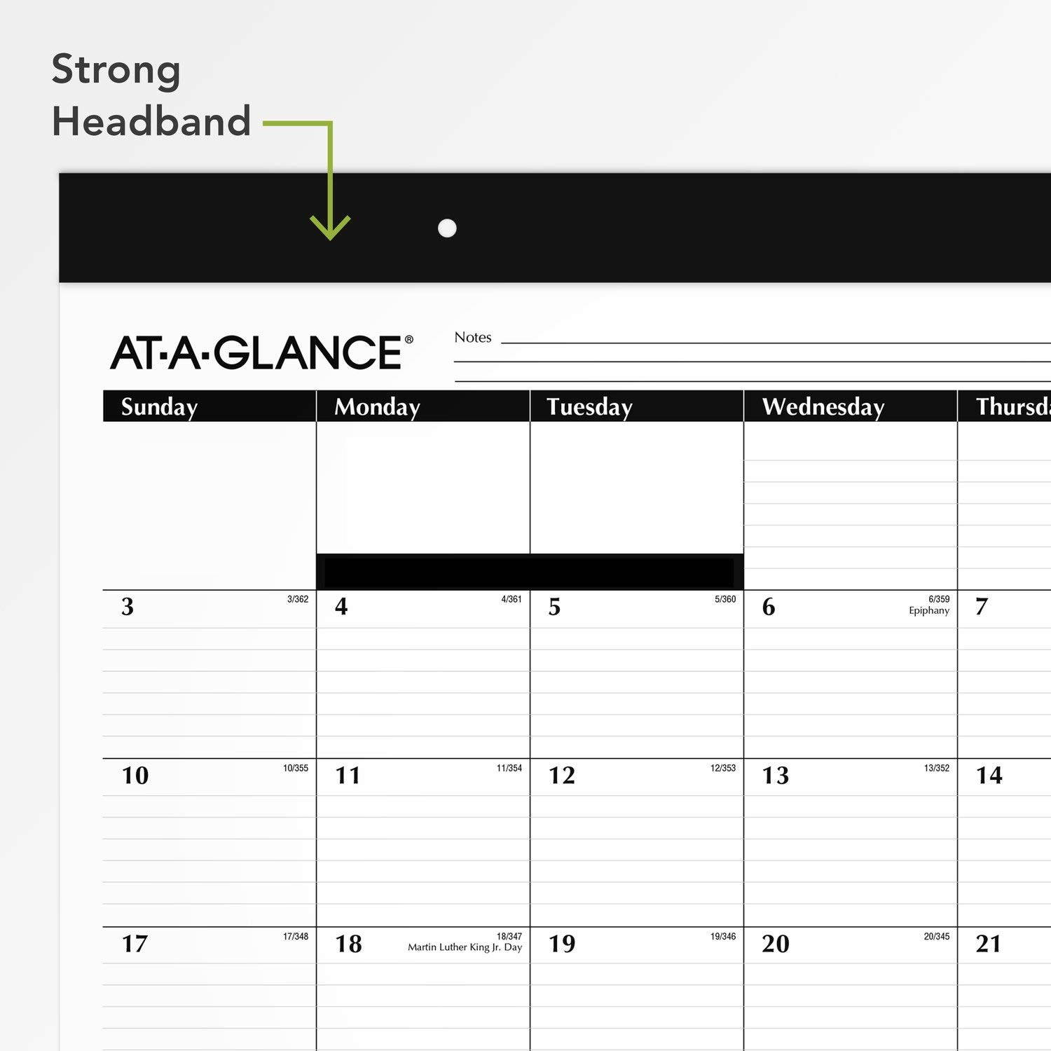2021 Desk Calendar Refill by AT-A-GLANCE, Monthly Desk Pad, 21-3/4" x 17", Standard, Compatitble with SK2200 (SK225021)