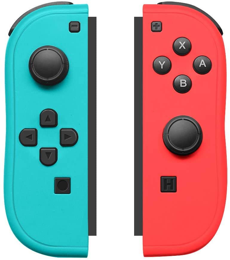 Joy-Pad Controller Compatible with Switch,Left and Right Controllers with Straps Support Wake-up Function(Blue and Red)