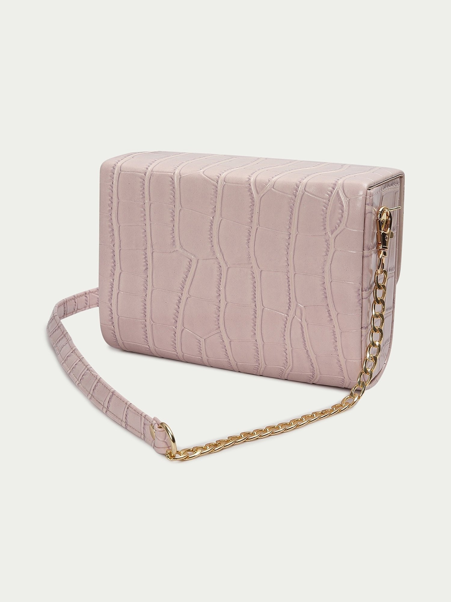 Code by Lifestyle Pink Textured Sling Handbag