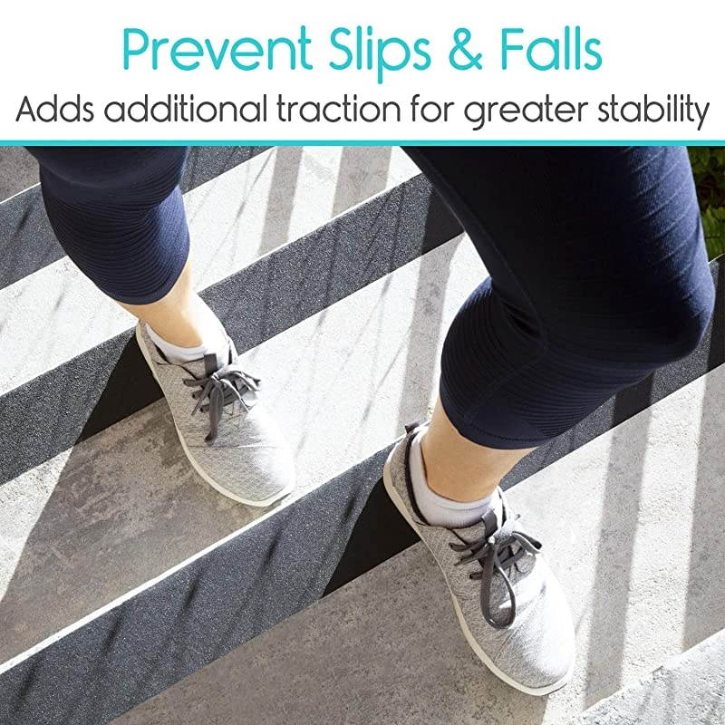 Grip Tape 30 Feet Anti Slip Traction Tread for Indoor and Outdoor Use Heavy Duty Waterproof Stickers for Safety Stairs Deck Steps Non Skid Adhesive for Elderly Seniors Men Women