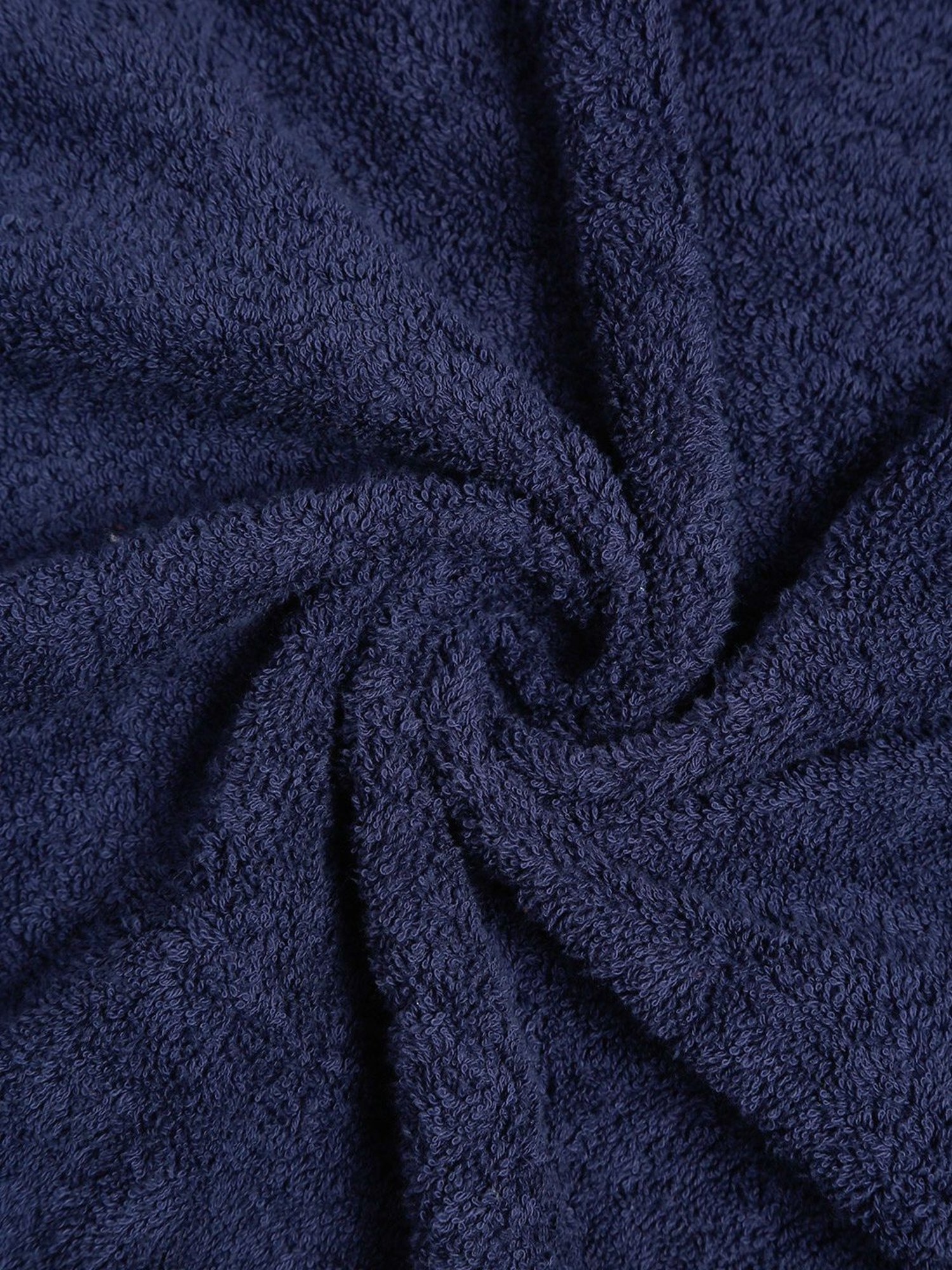 Creeva Navy Blue 525 GSM Cotton Towel Set of 4