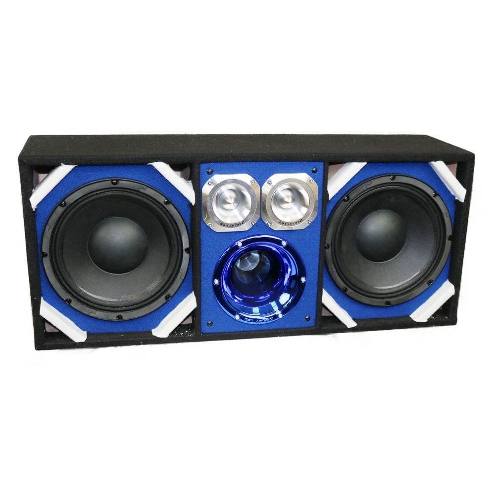 Deejay Led TBH10BLUE Chuchera Box W/two Despacito Heavy Duty 10-in Woofers One