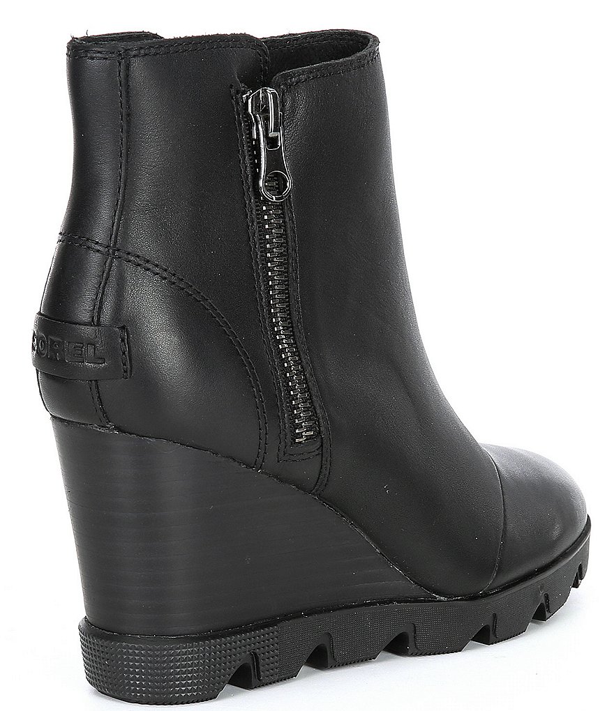 Sorel Joan Uptown Side Zip Waterproof Leather Wedge Booties