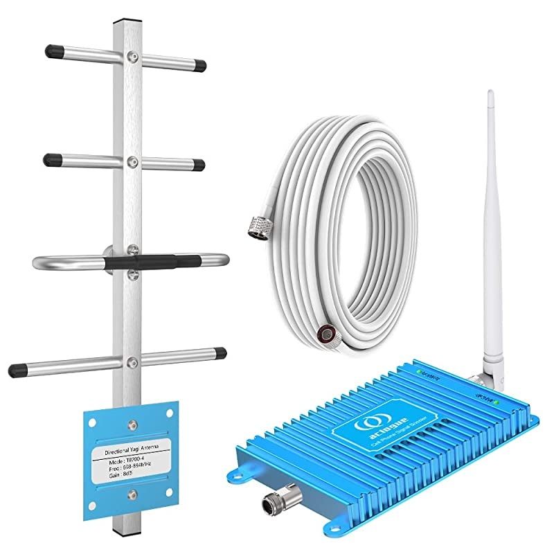 Cell Phone Signal Booster for Verizon 4G LTE 700MHz Band 13 FDD Mobile Signal Repeater Amplifier Antenna Kits Improves 4G LTE Data Rates and Supports Volte