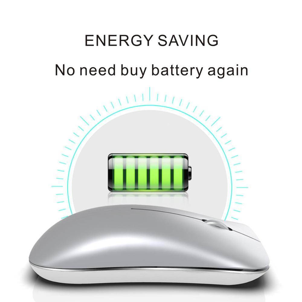 HXSJ T23 Wireless Mouse Ergonomic Rechargeable Bluetooth Mouse Magic Mute Ultra Slim USB 2.4G Optical Silent Mause for PC Xiaomi Macbook (Pink)