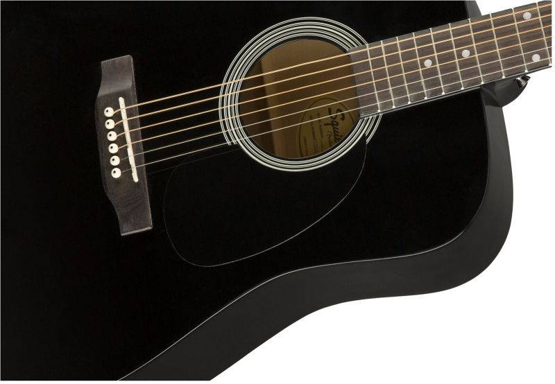 Fender Squier Dreadnought Acoustic Guitar - Black w/ Hard Case