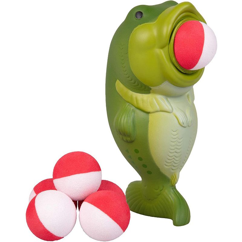 Hog Wild Bass Fish Popper Toy, Shoots Foam Balls!