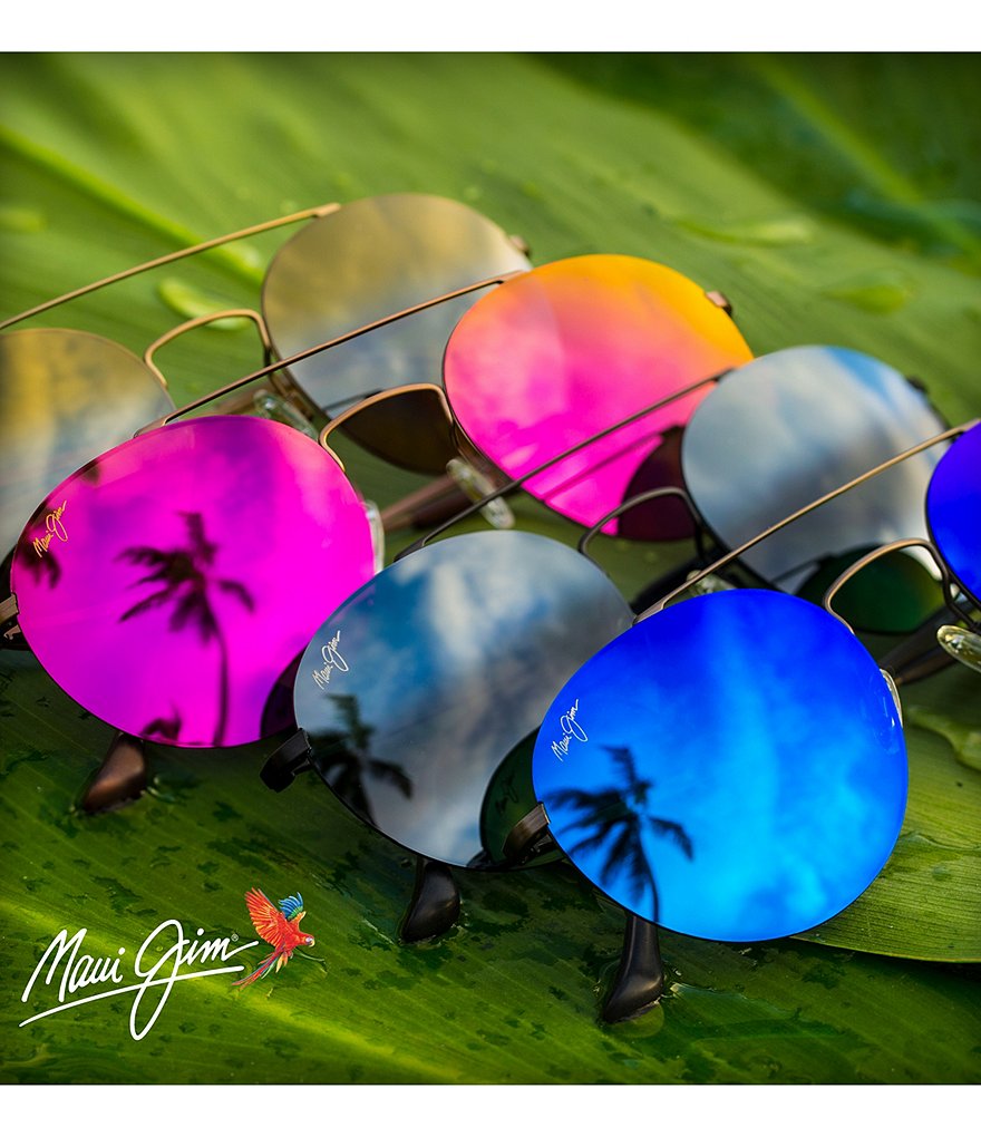 Maui Jim Pele's Hair PolarizedPlus2&reg; Round Aviator 53mm Sunglasses