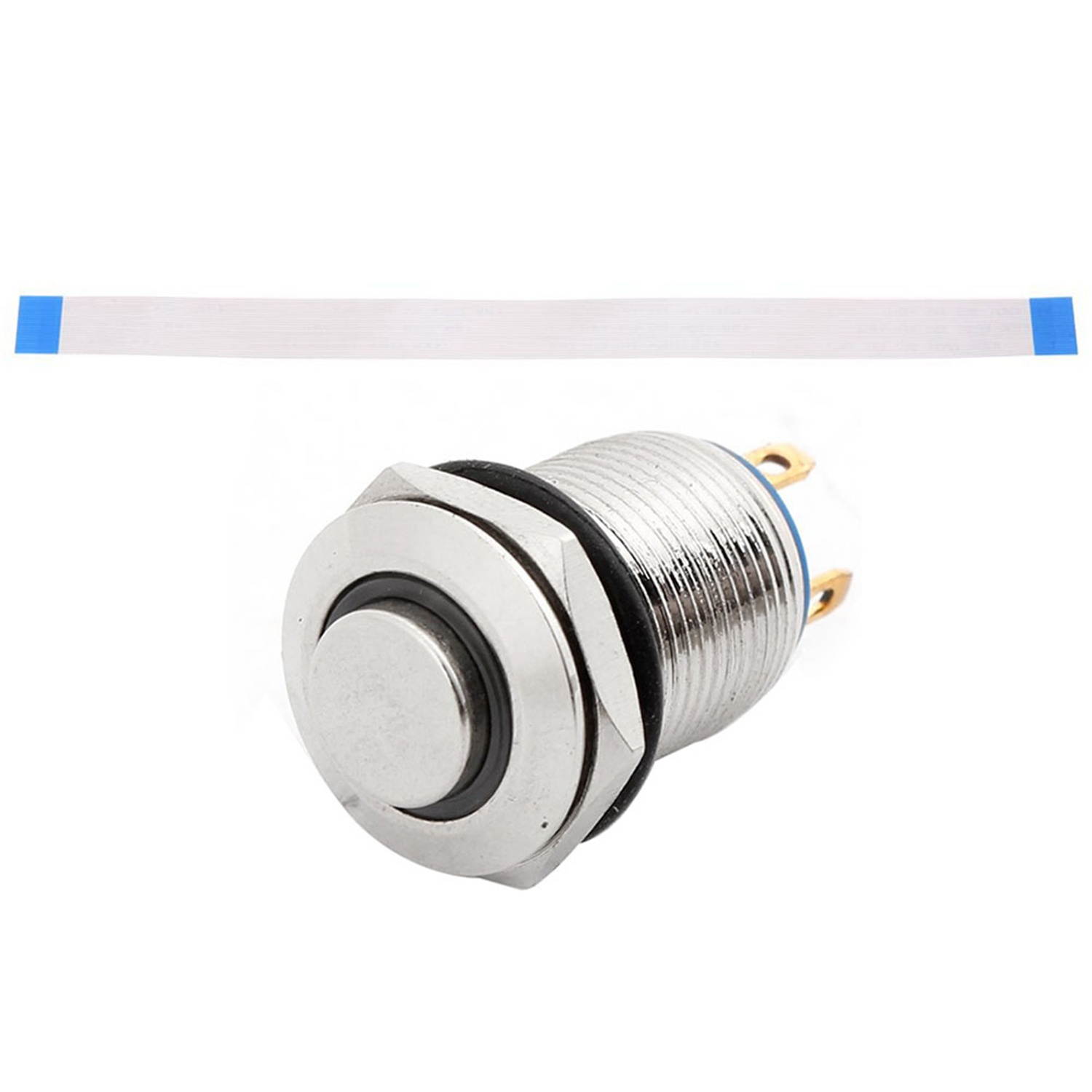 1 Set Momentary Action Pushbutton Switch & 3 Pcs 0.5Mm Pitch 200Mm Length 24 Pin Flexible Flat Cables
