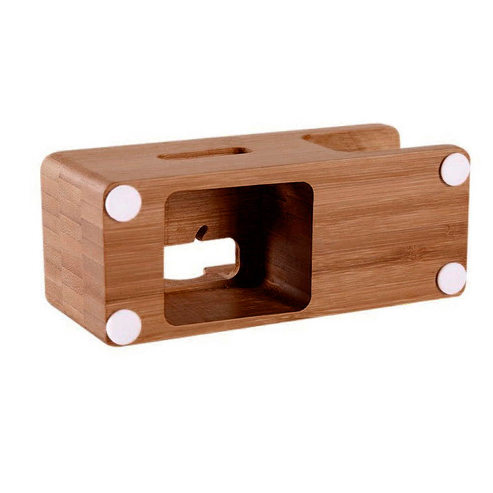 Apple Watch Stand,Mignova iWatch Bamboo Wood Charging Dock Cable Management Wood Charging Station Charger Stand Cradle Holder for Apple Watch 38mm 42mm & iPhone Xs Max XR X 8 7 6 Plus 5S 5c