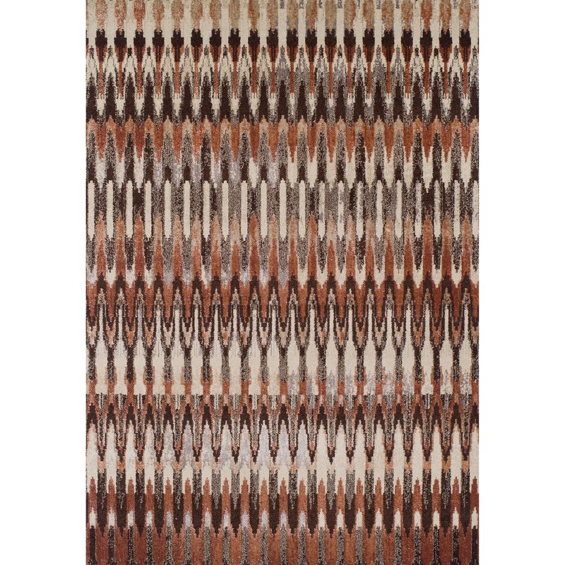 5'3"X7'7" Cinnamon Abstract Woven Area Rug - Addison Rugs