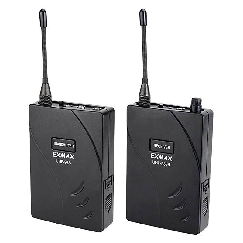 UHF-938 UHF Acoustic Transmission Wireless Headset Microphone Audio Tour Guide System for Church Churches Translation Teaching Travel Simultaneous Interpretation(1 Transmitter and 8 Receivers)