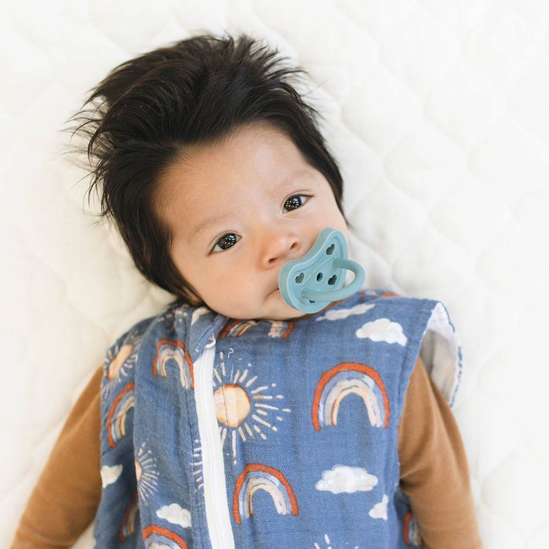 Bebe au Lait Natural 2pk Rubber Pacifier - Blue - 0-3 Months