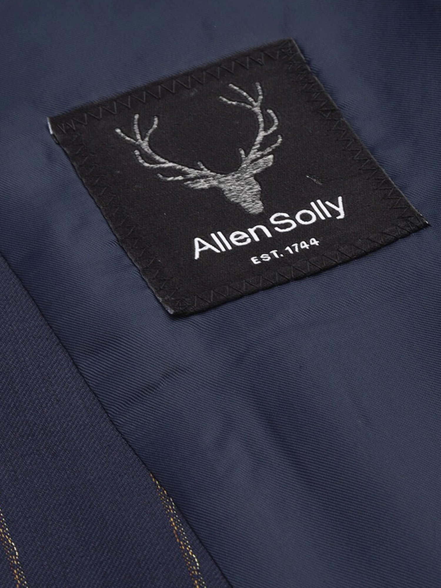 Allen Solly Navy Slim Fit Striped Blazer