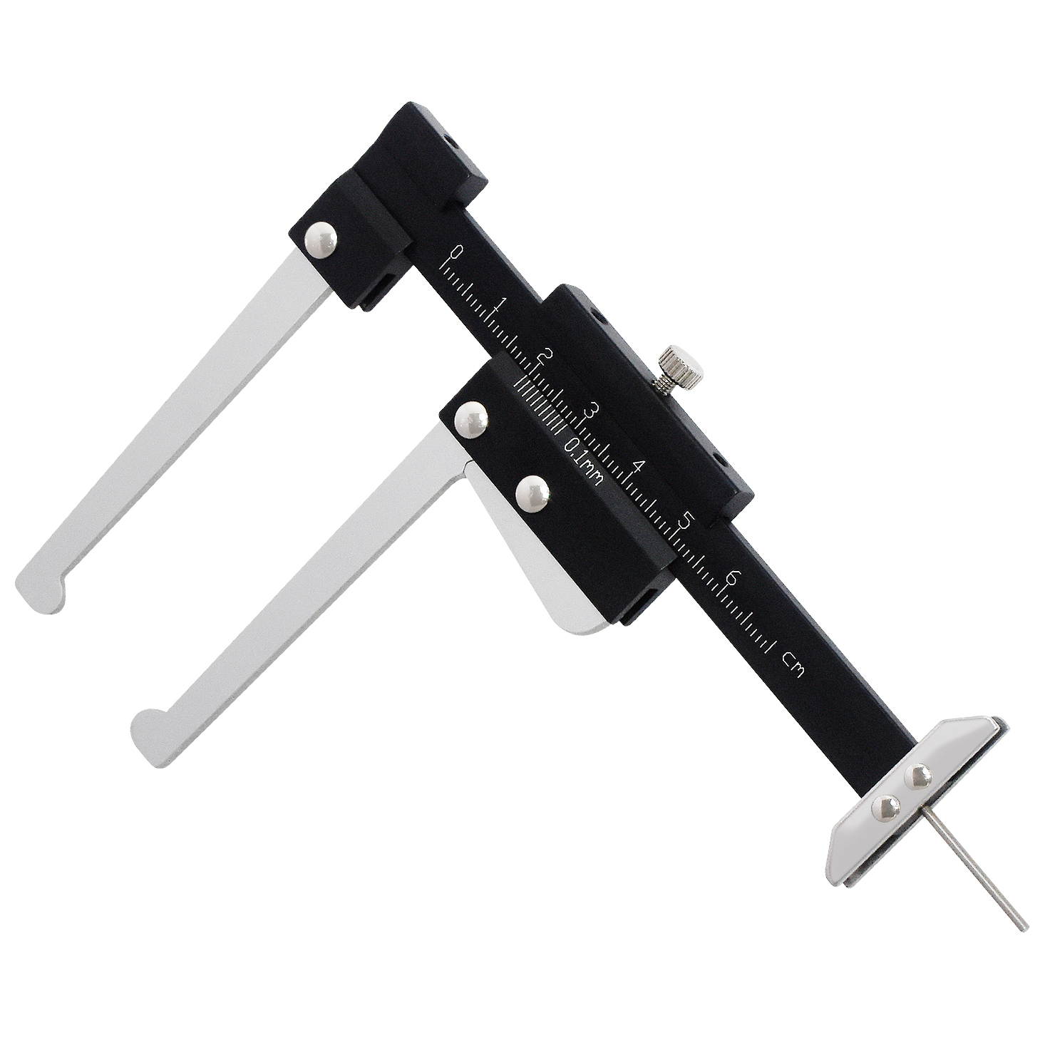 FIRSTINFO Manual Auto Brake Disc Depth Gauge Ruller and Tire Tread Depth Gauge 0-60mm Metric Measuring Caliper