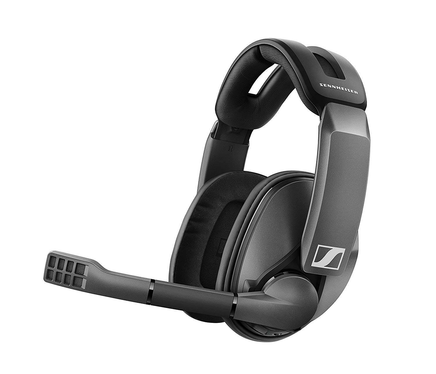 Sennheiser GSP 370 Over-Ear Wireless Gaming Headset, Low-Latency Bluetooth,Noise-Cancelling Mic, Flip-to-Mute, Audio Presets - PC, Mac, Windows, and PS4 Compatible - Black