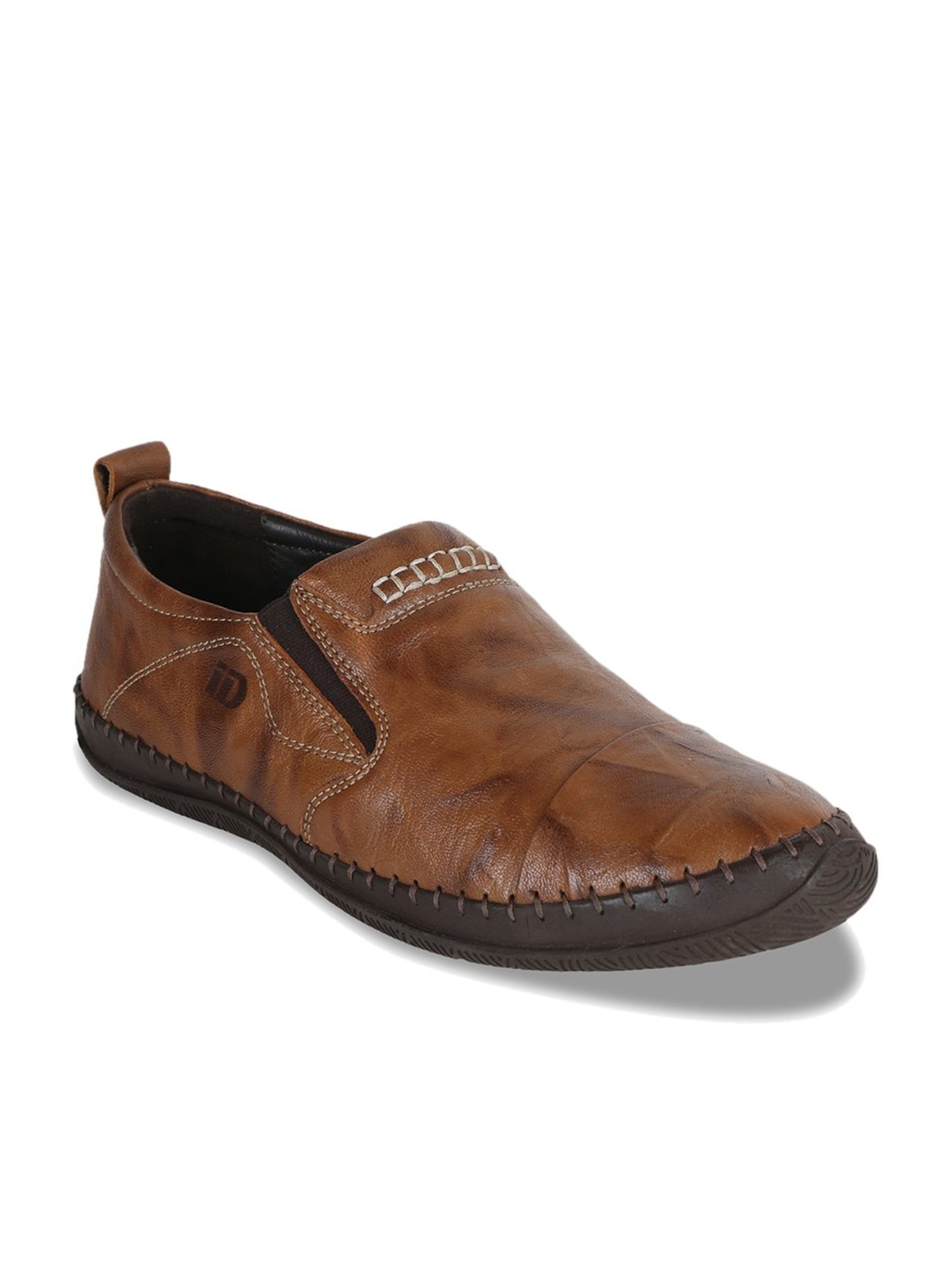 ID Men's Tan Casual Plimsolls