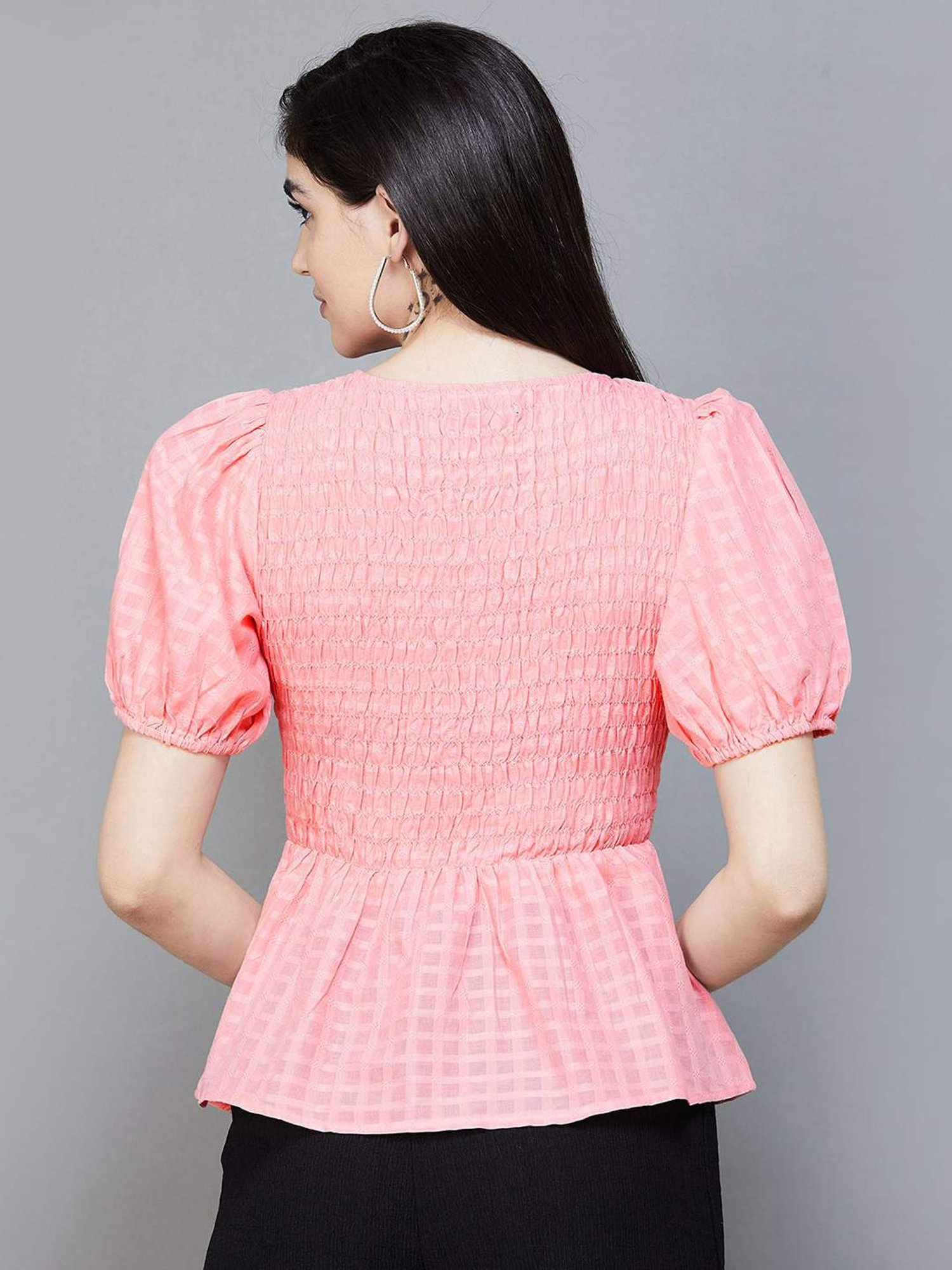 Code by Lifestyle Pink Cotton Striped Top