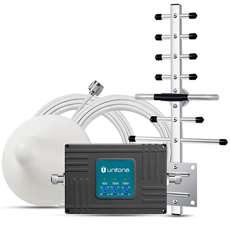 Phone Signal Booster for Home Office Supports All Carriers Verizon AT&T Sprint U.S. ular Amplify 4G LTE CDMA GSM Data Speed & Voice Quality on Band 5/12/13/17 (850/700MHz)