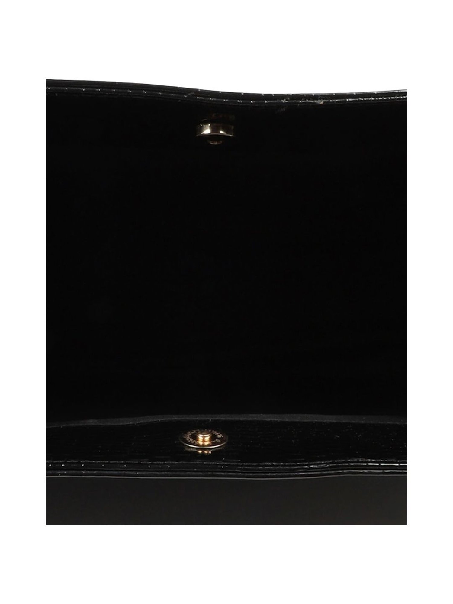 Carlton London Black Textured Medium Tote Handbag