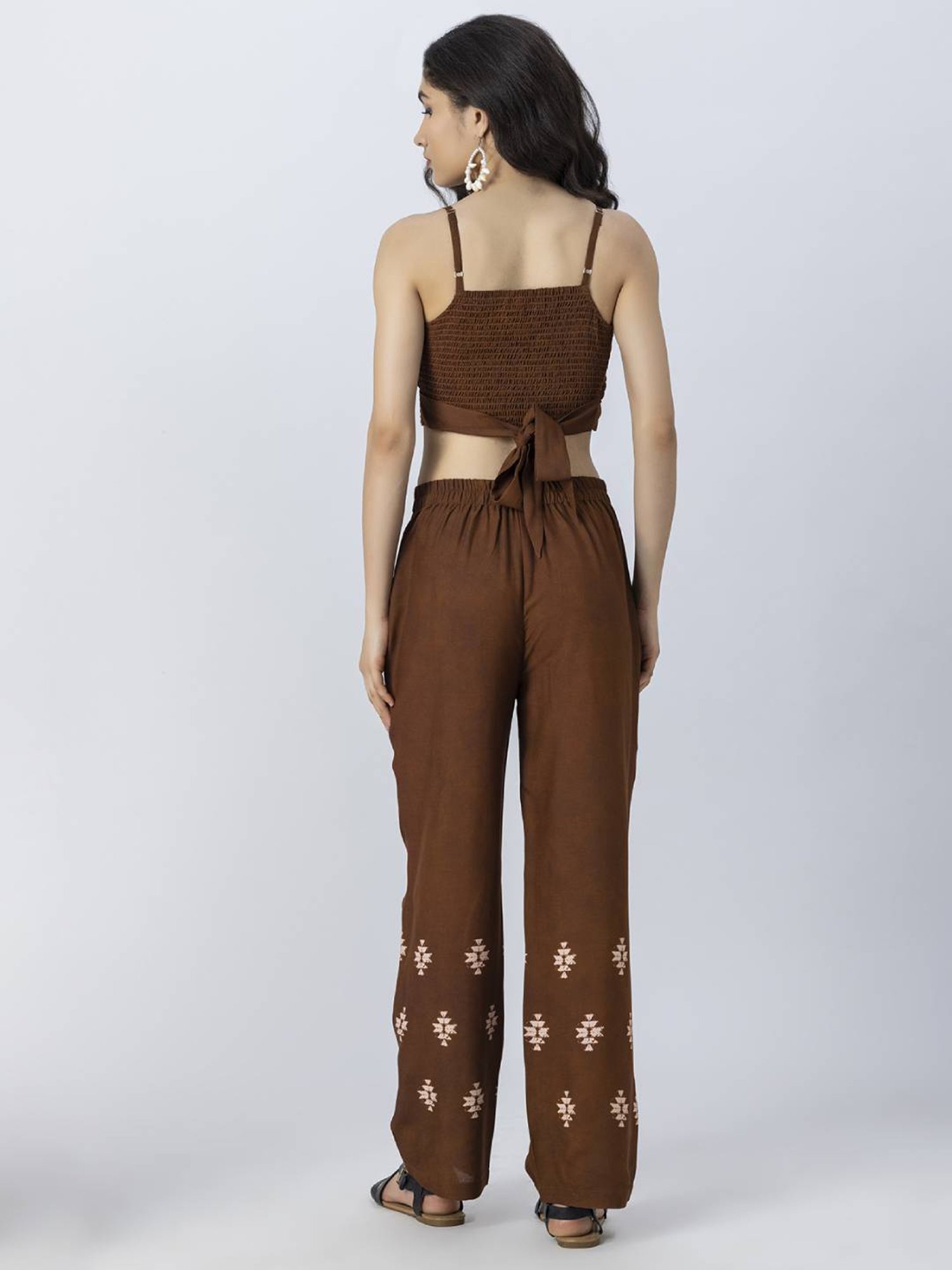 Moomaya Brown Printed Co-Ord Set