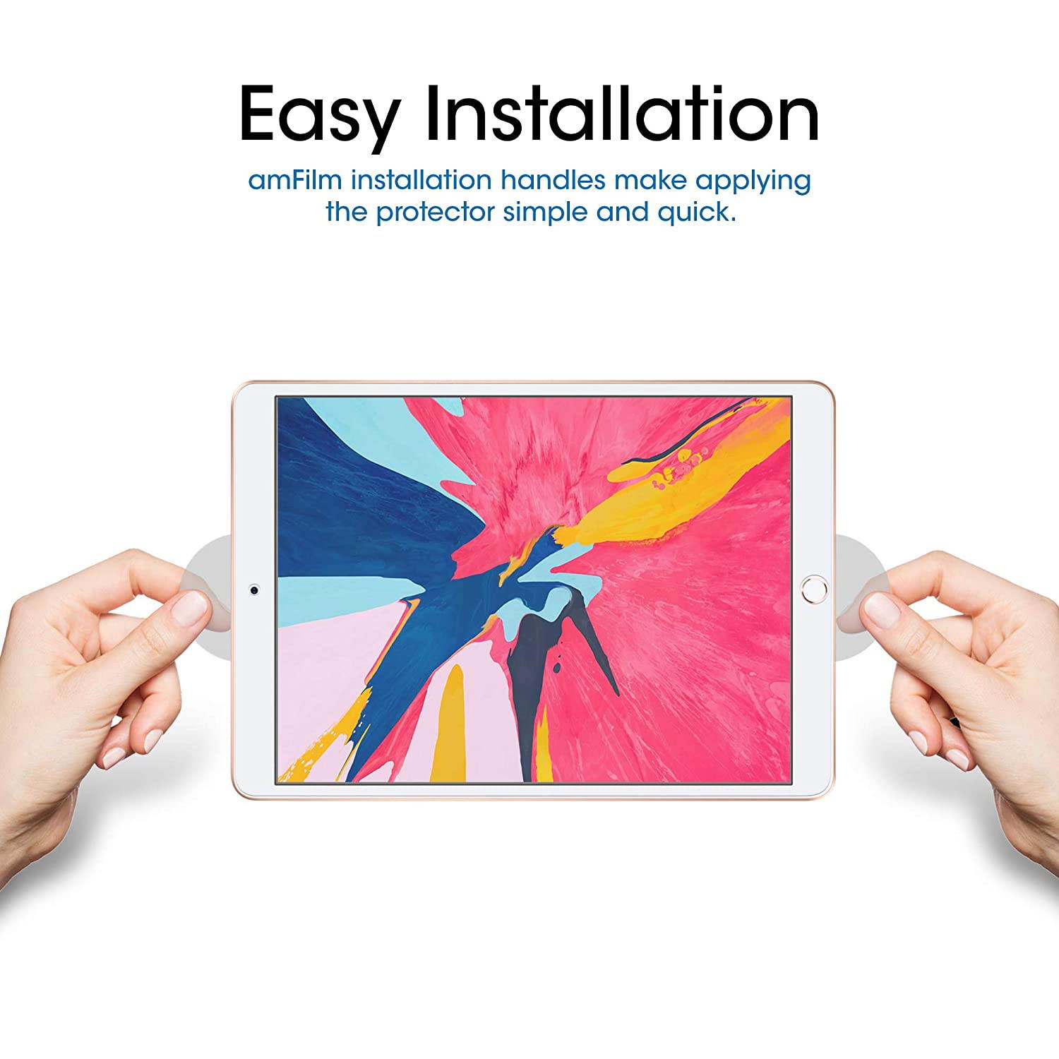 amFilm Glass Screen Protector for iPad Air 3 (2 Pack) (2019) 10.5 inch, iPad Pro 10.5 (2017) (2 Pack) Tempered Glass, Apple Pencil Compatible