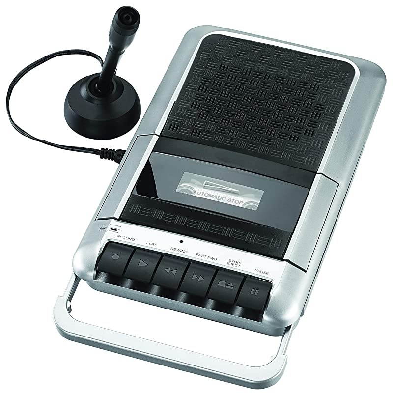 SRC124 Cassette PlayerRecorder with Microphone Headphone Jack Aux in