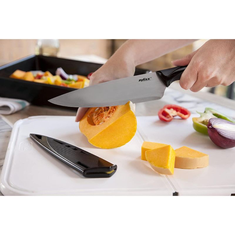 Sabatier Stainless Steel Edgekeeper 8" Chef Knife with Sleeve