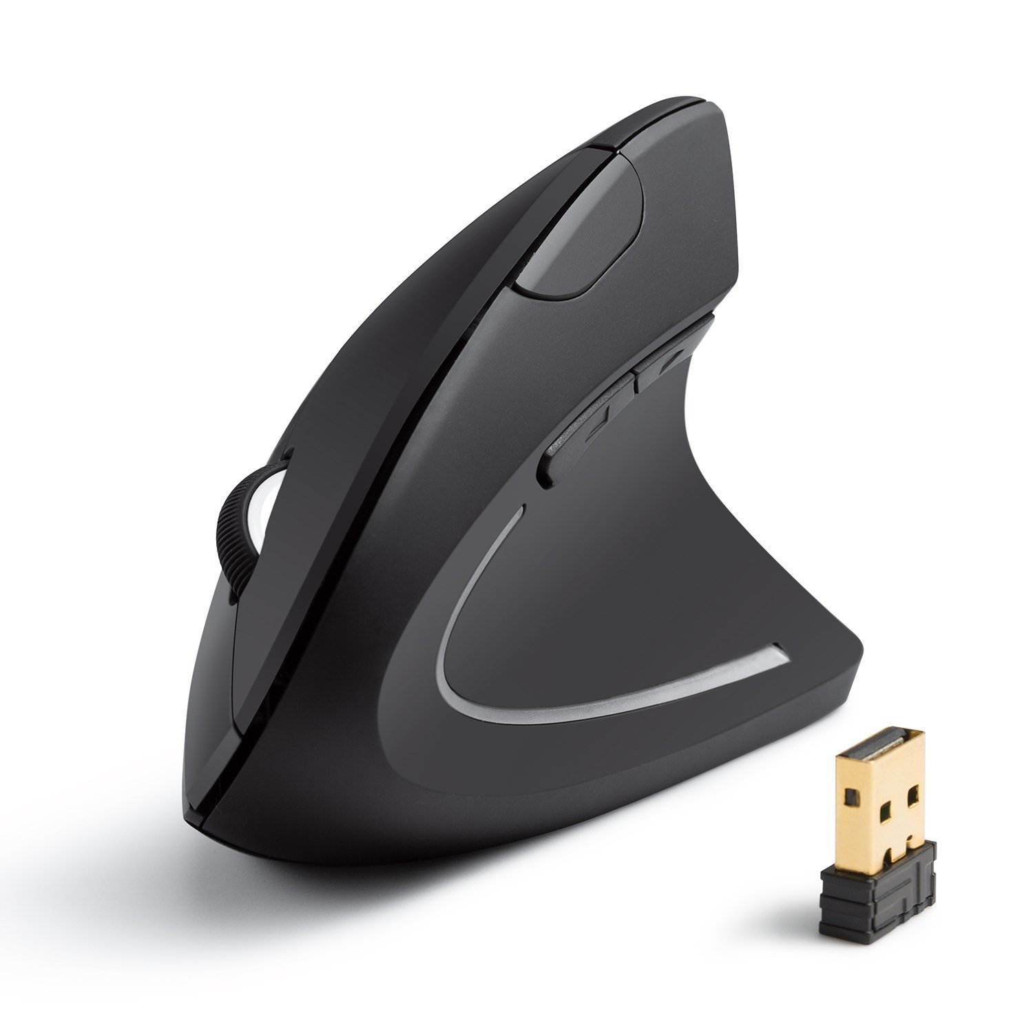 2.4G Optical Wireless Vertical Mouse - Ergonomic Wireless Mouse, 4 Adjustable DPI 1000/1600/2000/2400, forward/backward buttons, 6 Buttons for PC, Desktop, Laptop