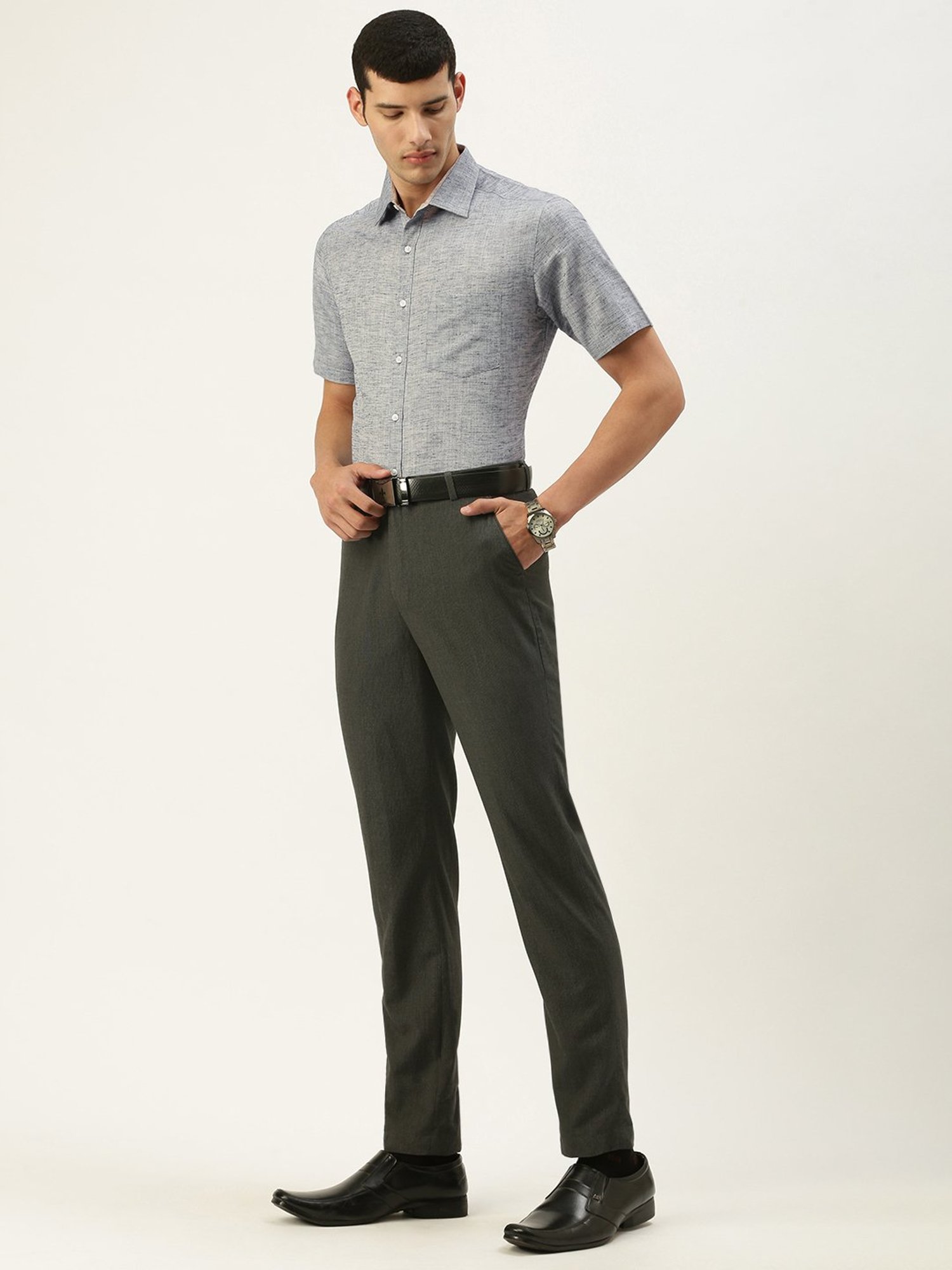IVOC Grey Slim Fit Shirt
