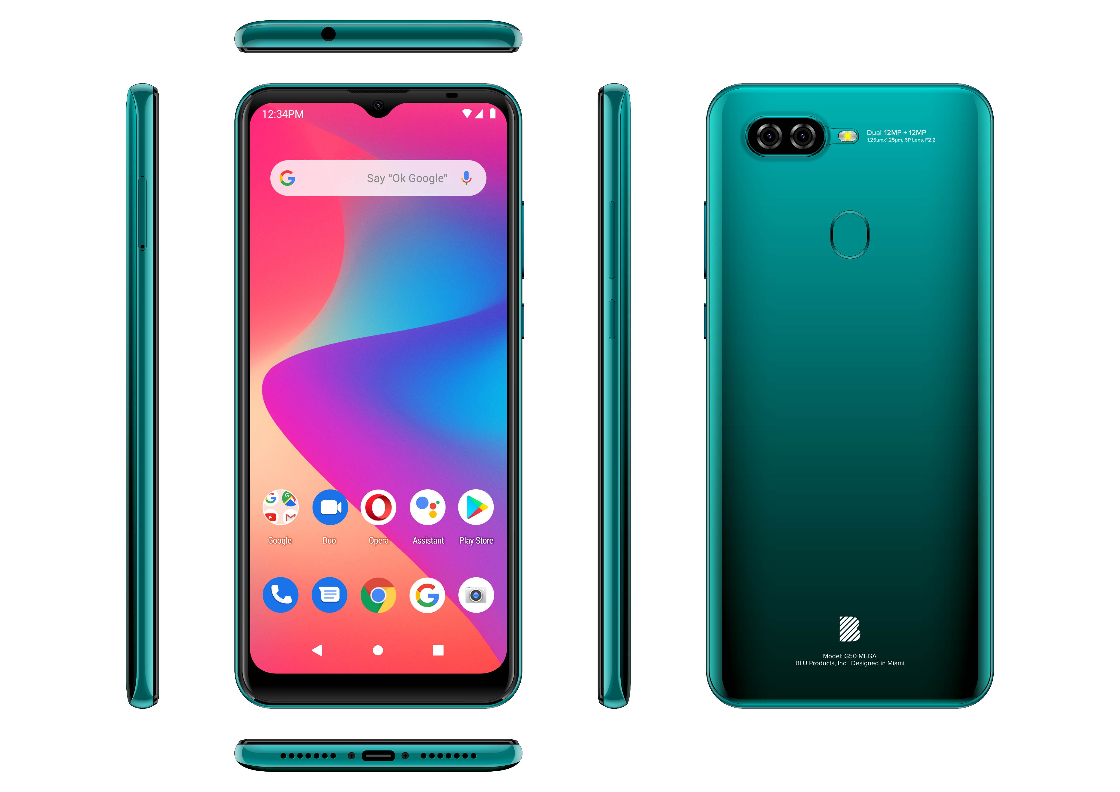 BLU G50 Mega G0390WW 32GB GSM Unlocked Android Smart Phone - Red