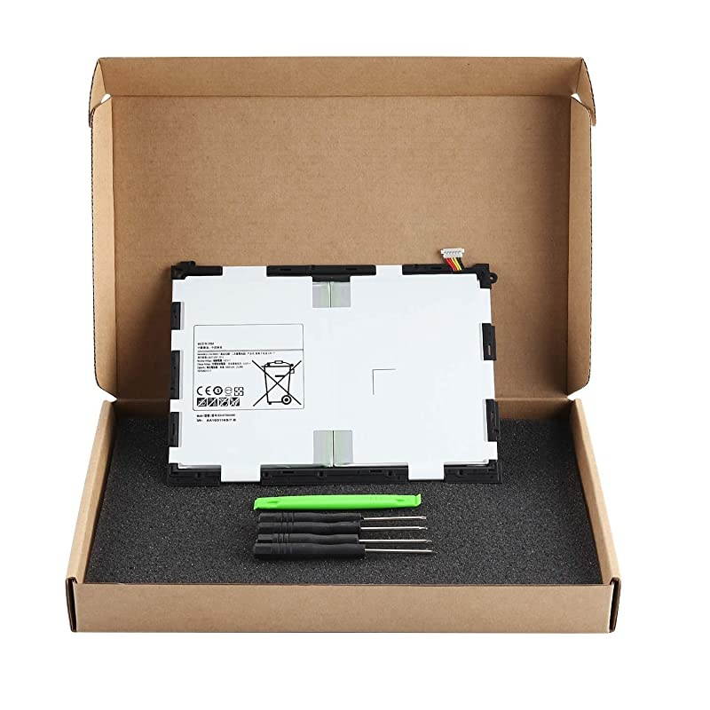 EB-BT550ABE Tablet Replacement Battery Compatible Samsung Galaxy Tab A 9.7inches SM-T550 SM-T555C SM-T555 SM-P550 SM-P351 with Tools 3.8V 22.8WH 6000MAH (White) LTE 4G WiFi