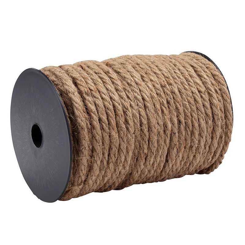 6Mm Natural Jute Hemp Rope, Thick Twine String for Diy Crafts, Gift Packing, 100 Feet