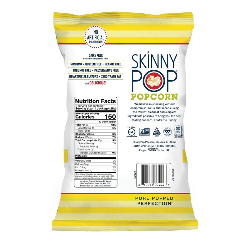 SkinnyPop White Cheddar Popcorn - 1oz