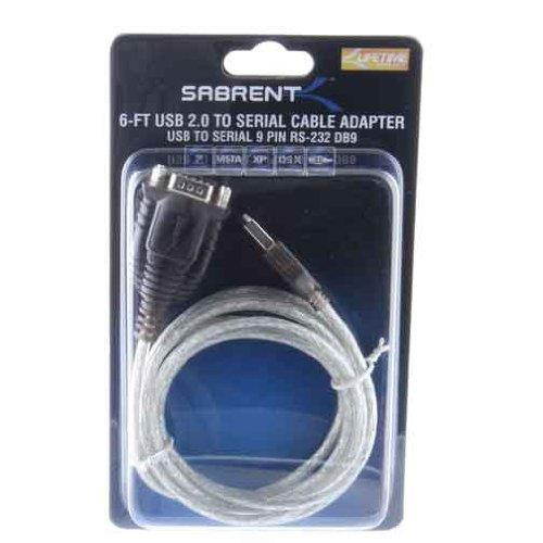 SF Cable 6 ft USB 2.0 to Serial (9-pin) DB9 RS-232 Cable (FTDI Chipset)