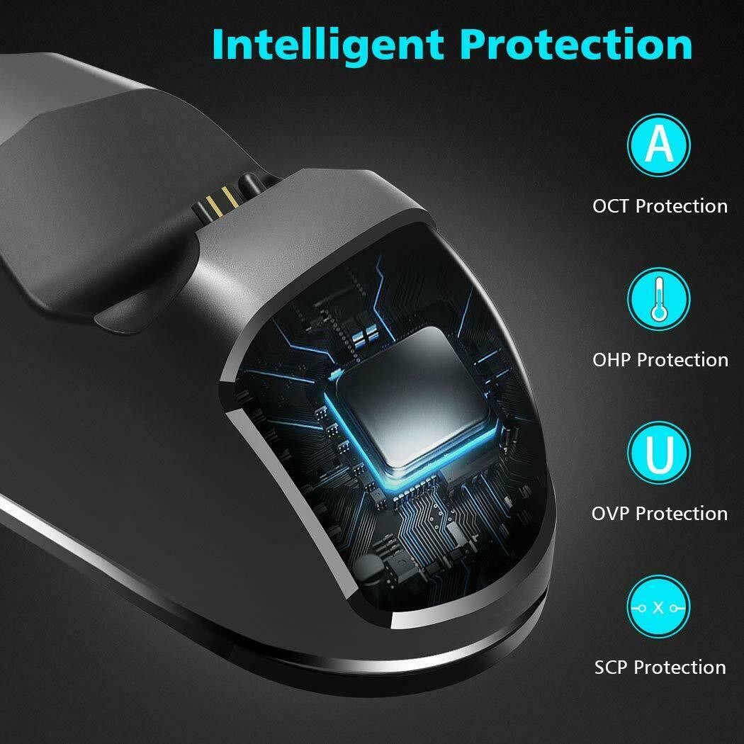 PS4 Controller Fast Charger, Controller USB Charging Station Dock for DualShock 4, PlayStation 4 Charging Station for Sony Playstation4 / PS4 / PS4 Slim / PS4 Pro Controller-Black