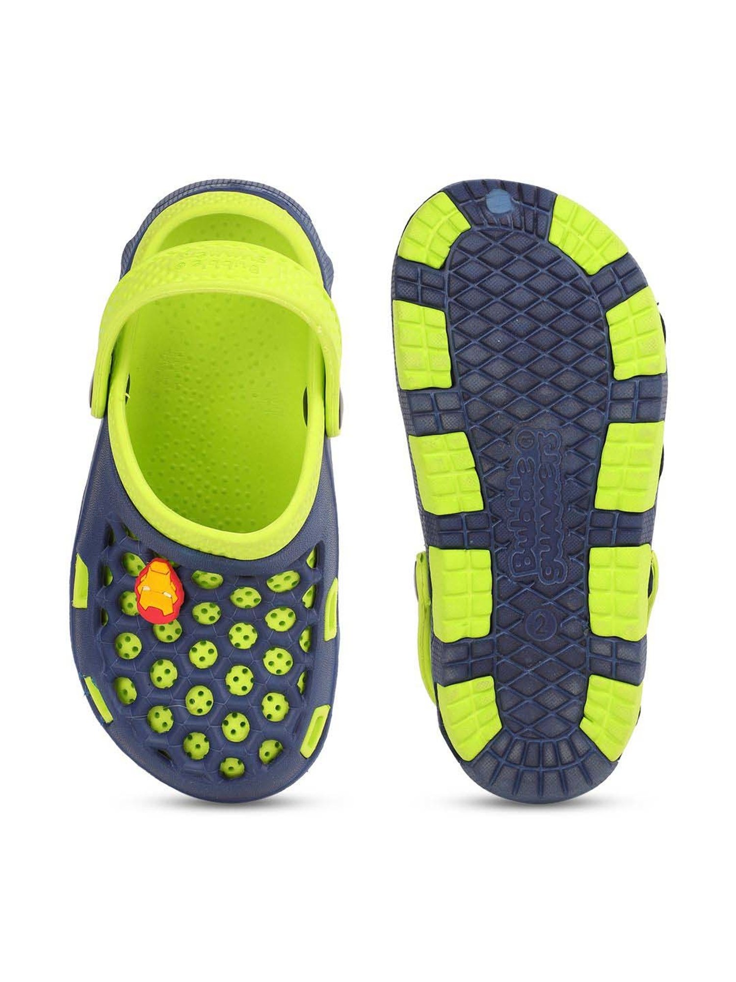 Disney by Bata Kids Blue & Green Back Strap Clogs