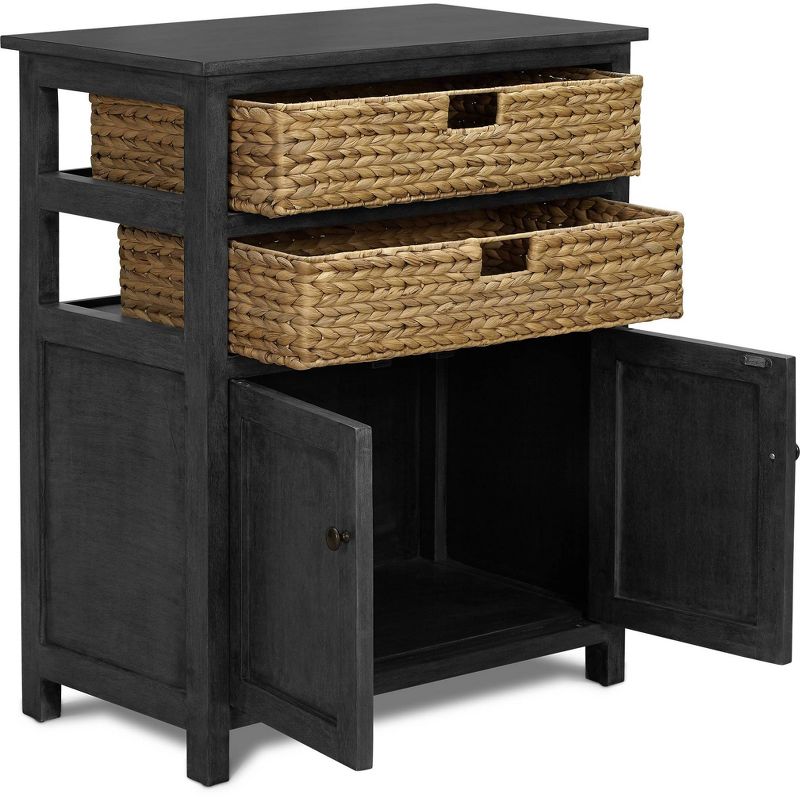 Elmhurst Cabinet Black and Weathered - ClickDecor