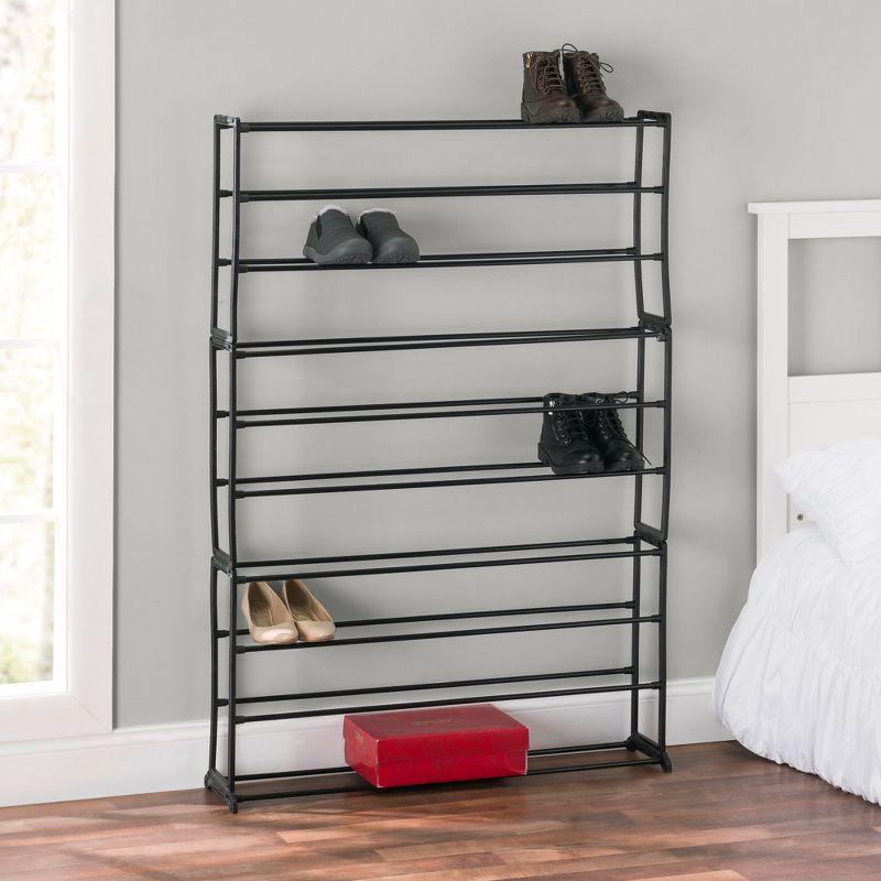 Honey-Can-Do 2-Tier Nesting Bamboo Shoe Rack