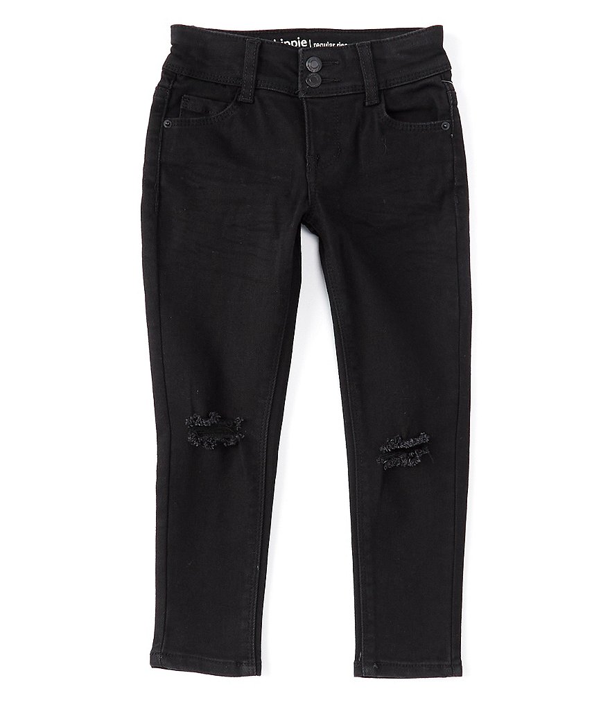 Hippie Girl Little Girls 4-6X REPREVE Destructed Denim Skinny Jeans