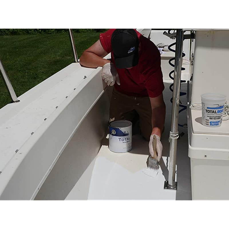 TotalTread NonSkid Deck Paint MarineGrade AntiSlip Traction Coating for Boats Wood Fiberglass Aluminum and Metals Beige Gallon