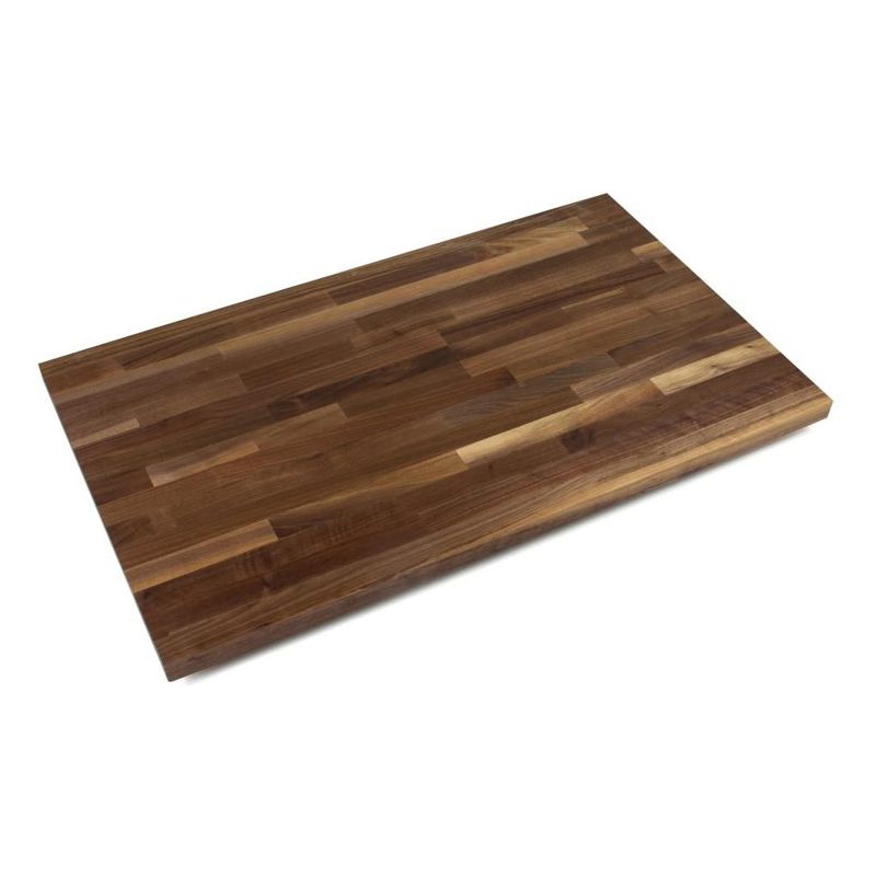 John Boos 60 x 30 inch Walnut Solid Wood Kitchen Counter Top Cutting Board with 3 Piece Maintenance Set