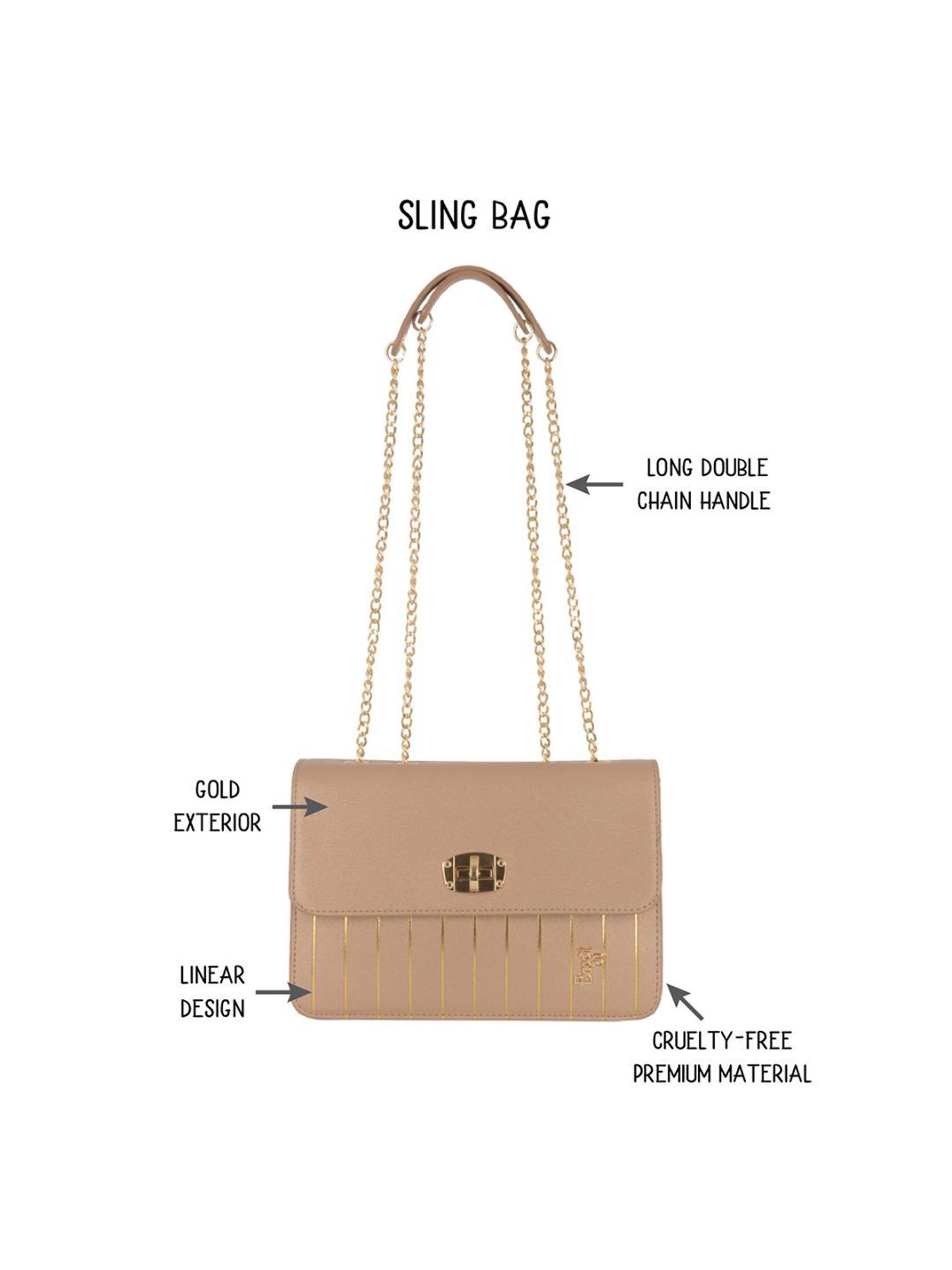 Baggit Beige Small Shoulder Bag